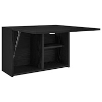 vidaXL Väggskåp för badrum svart 60x25x40 cm konstruerat trä