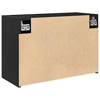 vidaXL Väggskåp för badrum svart 60x25x40 cm konstruerat trä
