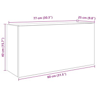 vidaXL Väggskåp för badrum grå sonoma 80x25x40 cm konstruerat trä