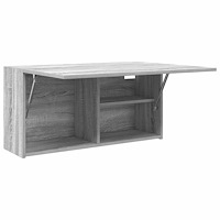 vidaXL Väggskåp för badrum grå sonoma 80x25x40 cm konstruerat trä