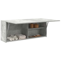 vidaXL Väggskåp för badrum betonggrå 100x25x40 cm konstruerat trä
