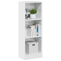 vidaXL Bokhylla vit högglans 40x24x109 cm konstruerat trä