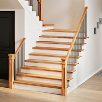 vidaXL Trappstegsmattor 2 pcs ljusbrun 120x25x2 cm massiv ek