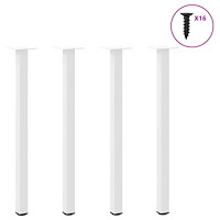 vidaXL Konsolbordsben 4 st vita 72-74 cm stål