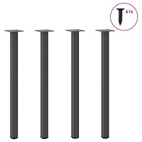 vidaXL Konsolbordsben 4 st antracit 72-74 cm stål