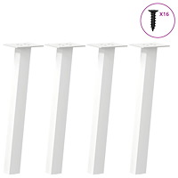 vidaXL Soffbordsben 4 st vita 42 cm stål