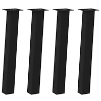 vidaXL Konsolbordsben 4 st svarta 72 cm stål