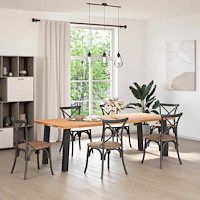 vidaXL Konsolbordsben 4 st svarta 72 cm stål