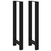 vidaXL Barbordsben svarta 2 st 40x(110-111) cm stål
