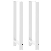 vidaXL Barbordsben vita 2 st 40x(110-111) cm stål