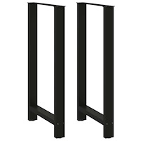 vidaXL Barbordsben svarta 2 st 60x(110-111) cm stål