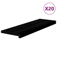 vidaXL Trappstegsmattor 20 pcs mörkbrun 80x25x2 cm massiv ek