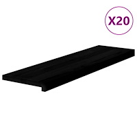 vidaXL Trappstegsmattor 20 pcs mörkbrun 90x25x2 cm massiv ek