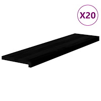 vidaXL Trappstegsmattor 20 pcs mörkbrun 100x25x2 cm massiv ek