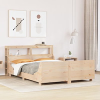 vidaXL Sängram utan madrass 140x190 cm massiv furu