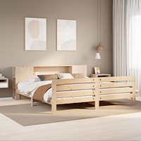 vidaXL Sängram utan madrass 200x200 cm massiv furu