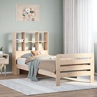 vidaXL Sängram utan madrass 90x200 cm massiv furu