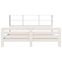 vidaXL Sängram utan madrass vit 180x200 cm massiv furu