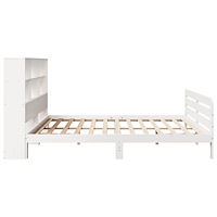 vidaXL Sängram utan madrass vit 180x200 cm massiv furu