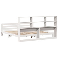 vidaXL Sängram utan madrass vit 180x200 cm massiv furu
