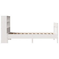 vidaXL Sängram utan madrass vit 90x190 cm massiv furu