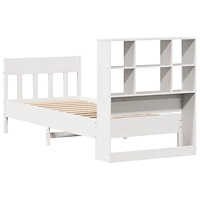 vidaXL Sängram utan madrass vit 90x190 cm massiv furu