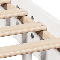 vidaXL Sängram utan madrass vit 90x190 cm massiv furu