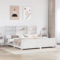 vidaXL Sängram utan madrass vit 180x200 cm massiv furu