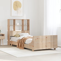 vidaXL Sängram utan madrass 90x200 cm massiv furu