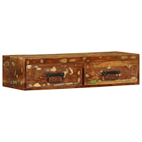 vidaXL Väggmonterad TV-bänk 80x30x19 cm massivt återvunnet trä