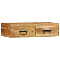 vidaXL Väggmonterad TV-bänk 80x30x19 cm massivt akaciaträ