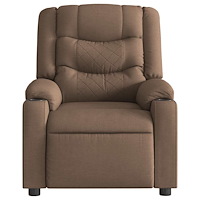 vidaXL Reclinerfåtölj brun tyg