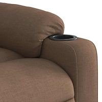 vidaXL Reclinerfåtölj brun tyg