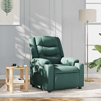 vidaXL Reclinerfåtölj mörkgrön tyg