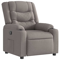vidaXL Reclinerfåtölj taupe tyg
