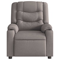 vidaXL Reclinerfåtölj taupe tyg
