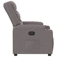 vidaXL Reclinerfåtölj taupe tyg