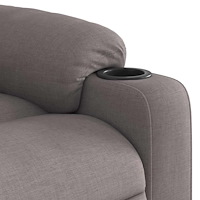 vidaXL Reclinerfåtölj taupe tyg