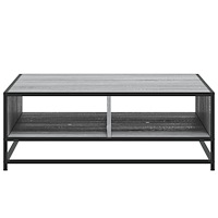 vidaXL Soffbord grå sonoma 80x80x30 cm konstruerat trä och metall
