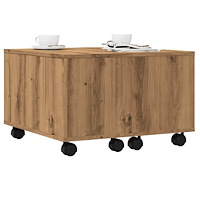 vidaXL Soffbord artisan ek 60x60x38 cm konstruerat trä