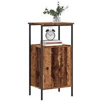 vidaXL Sängbord 2 st åldrat trä 41x31x80 cm konstruerat trä