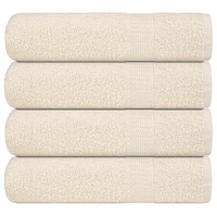 vidaXL Handdukar 4 st gräddvit 50x100 cm 360 gsm 100% bomull