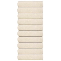 vidaXL Duschhanddukar 10 st gräddvit 70x140 cm 360 gsm 100% bomull