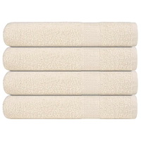 vidaXL Bastuhanddukar 4 st gräddvit 80x200 cm 360 gsm 100% bomull