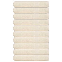 vidaXL Bastuhanddukar 10 st gräddvit 80x200 cm 360 gsm 100% bomull