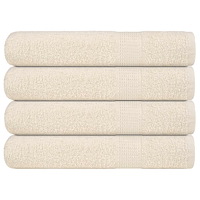 vidaXL Handdukar 4 st gräddvit 100x200 cm 360 gsm 100% bomull