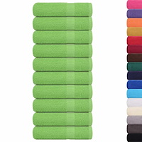 vidaXL Badhanddukar 10 st äppelgrön 70x140 cm 360 gsm 100% bomull