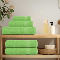 vidaXL Badhanddukar 10 st äppelgrön 70x140 cm 360 gsm 100% bomull