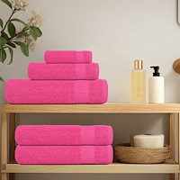 vidaXL Tvålhanddukar 2 st rosa 30x30 cm 360 gsm 100% bomull
