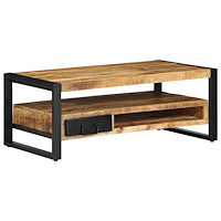 vidaXL Soffbord 90x50x36 cm massivt grovt mangoträ
